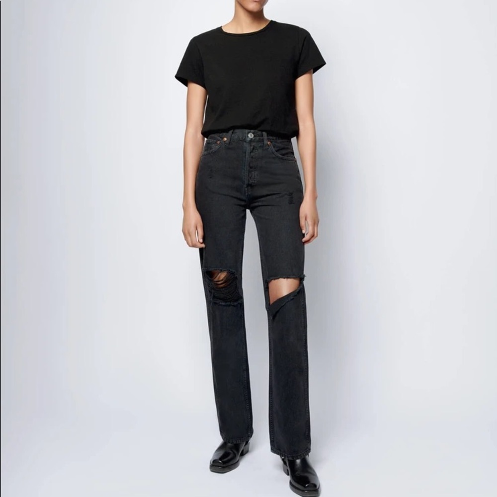 SOLD!! // RE/DONE High Rise Loose in Washed Black